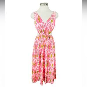 Charina Sarte Pink Midi Dress Size XS NWOT